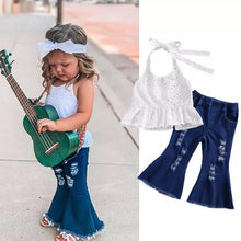 Load image into Gallery viewer, Halter top w/ Flare Jeans