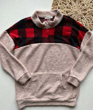 Load image into Gallery viewer, Teddy Red Plaid Sweater
