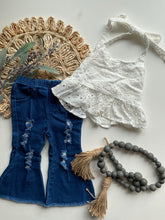 Load image into Gallery viewer, Halter top w/ Flare Jeans