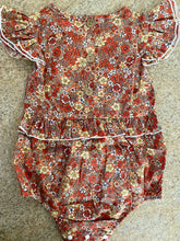 Load image into Gallery viewer, Terracotta Floral Romper with Headband
