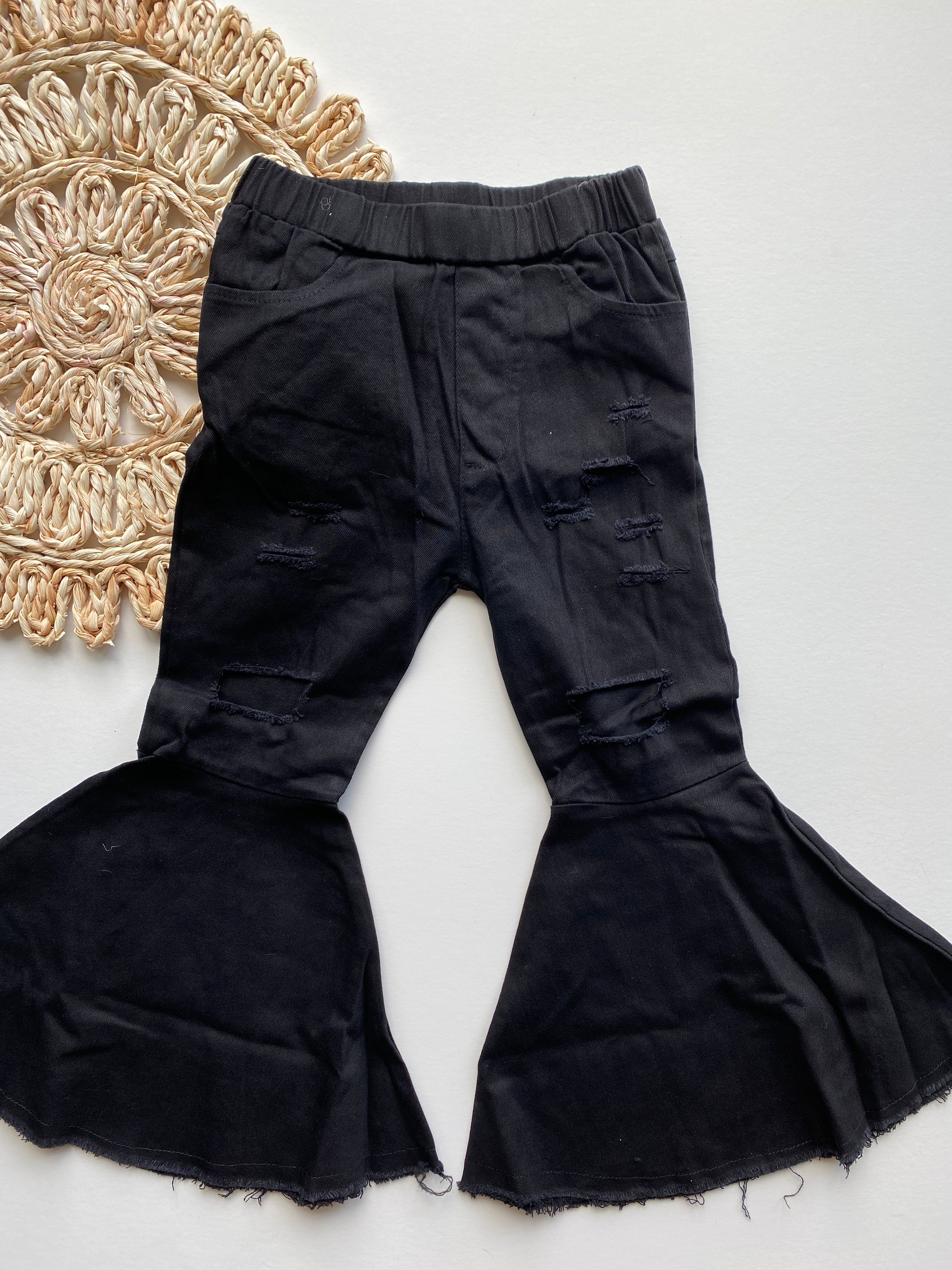 パンツ Gaintipdesign Straight Flare Black Denim Gaintipdesign Straight Flare Black Denim Flare Denim - Basic